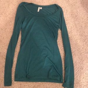 Teal long sleeve shirt